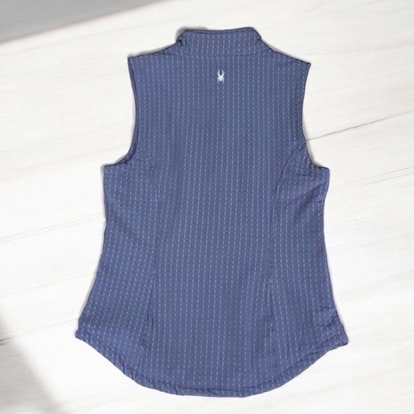 SPYDER ACTIVE NEW WITH TAGS ZIP UP WOMENS VEST SMALL WARMING TECH FLEECE BLUE - Picture 2 of 7